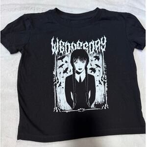 Girls Wednesday Addams shirt, Gap Kids Small
